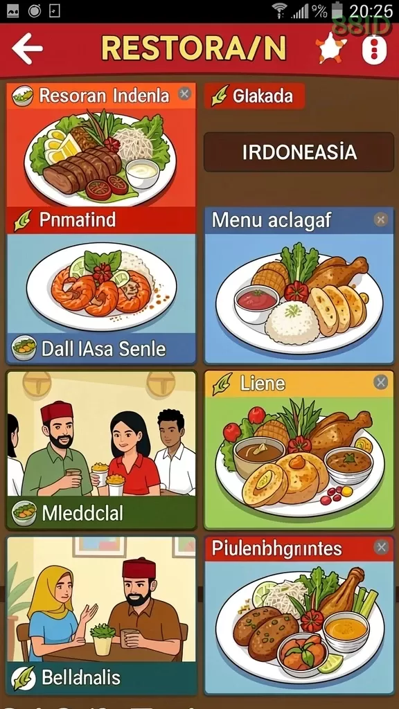 Cuplikan layar KING403 — menu navigasi