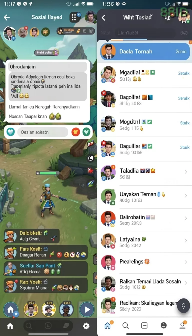 Cuplikan layar 66D — menu navigasi